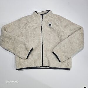 Converse Girl Fleece Jacket Beige Size L (12/13 YRS)